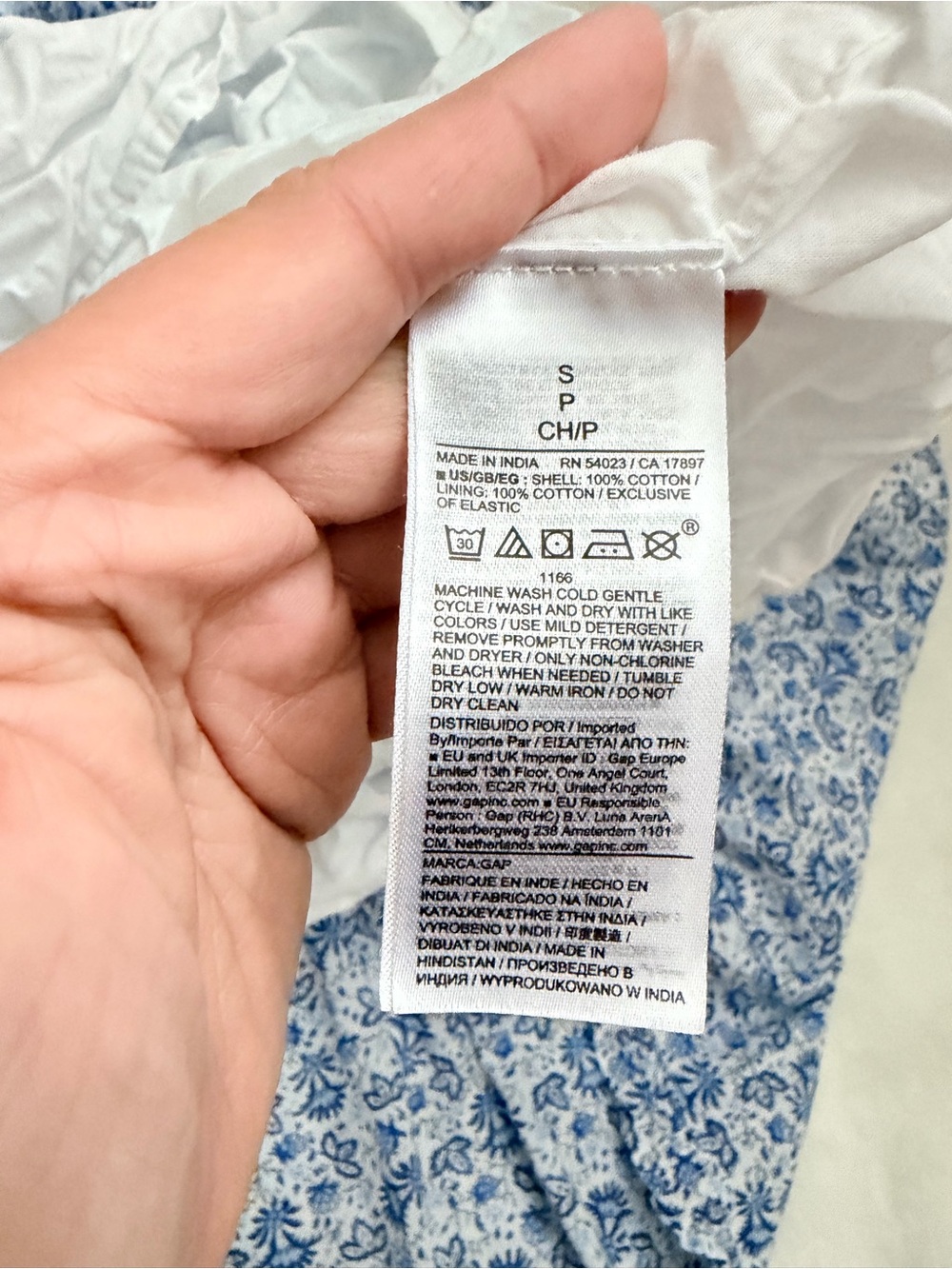 GAP x Doen Blue Floral Smocked Maxi Dress - Picture 9 of 12